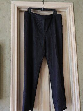 EUC Kasper Separates Carly Curvy Fit SLACKS PANT Size 18 Black